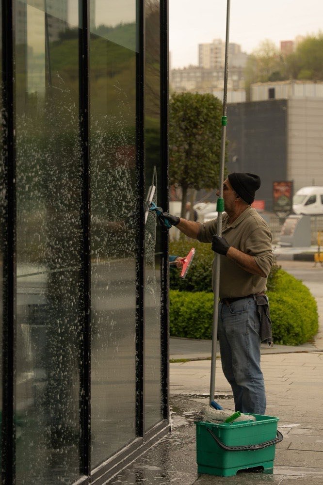 Clean home exterior with washed windows